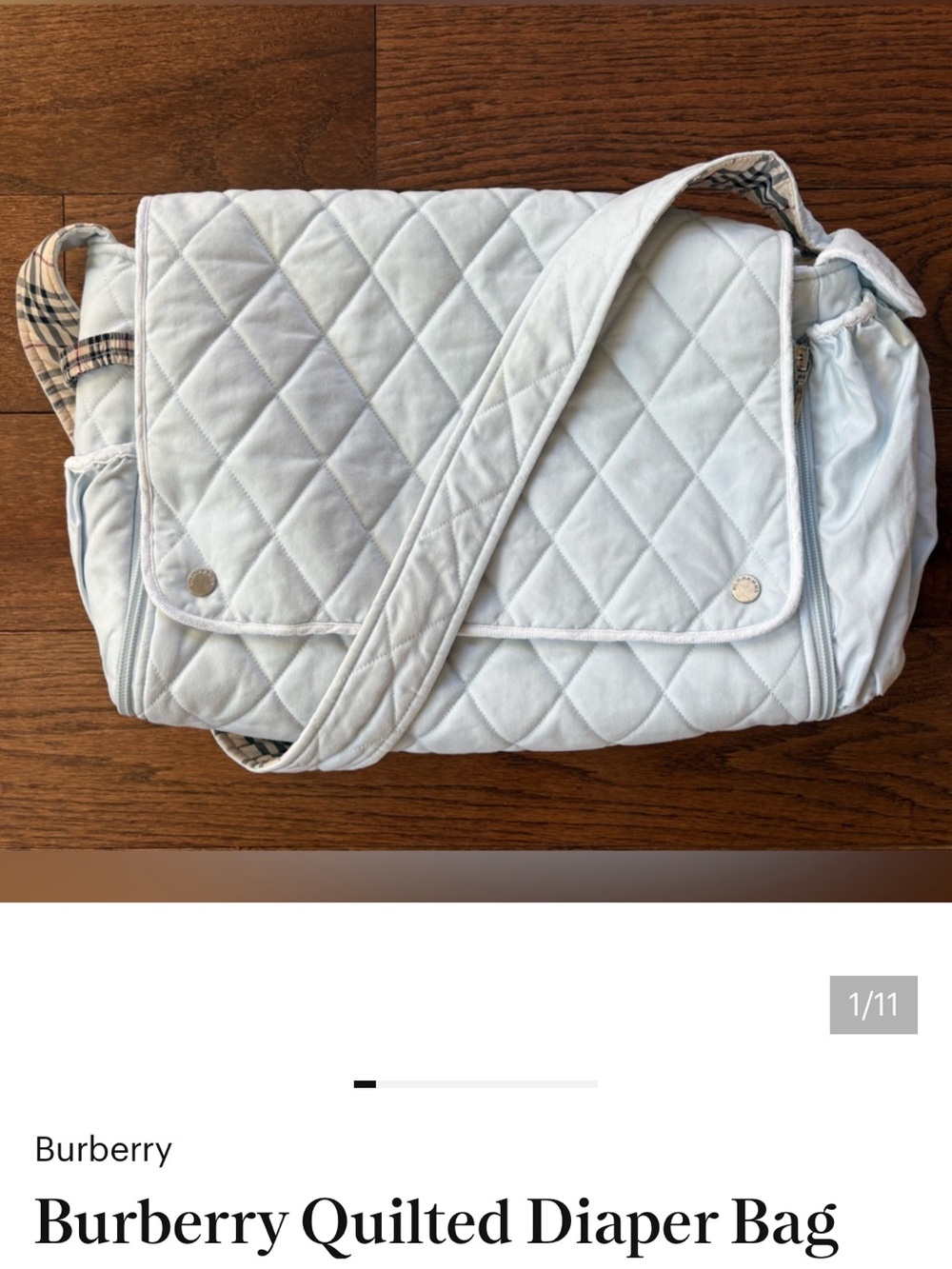 Burberry Quilted Diaper bag